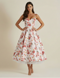 Weiß / Floral