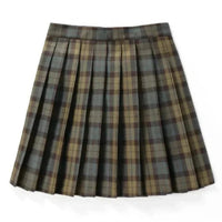 Damen Plissee Mini Rock | Schoolgirl Stil in Braun