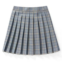 Damen Plissee Mini Rock | Schoolgirl Stil in Hellgrau