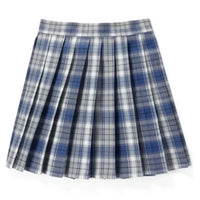Damen Plissee Mini Rock | Schoolgirl Stil in Grau Blau
