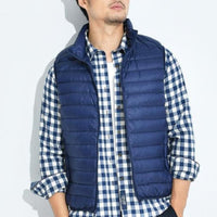 Mia | Damen Puffer Vest leichte gesteppte Steppweste mit Reißverschluss in Blau