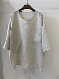 Emilia | Damen Relaxed-Fit Leinen Tunika mit aufgesetzten Taschen in 2
