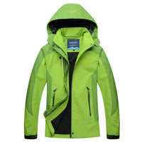 Hannah | Damen Steppjacke wasserdichte Outdoor-Kapuzenjacke leicht in Grün