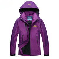 Hannah | Damen Steppjacke wasserdichte Outdoor-Kapuzenjacke leicht in Violett