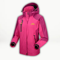 Hannah | Damen Steppjacke wasserdichte Outdoor-Kapuzenjacke leicht in Hellrot