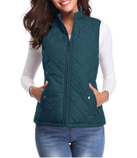 Leonie | Damen Steppweste leicht gefütterte Puffer Vest Women mit Reißverschluss in Ozeanblau