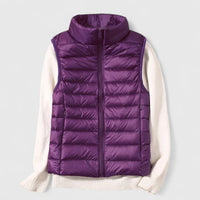 Mia | Damen Steppweste leichte Puffer Vest Women Übergangsjacke in Lila