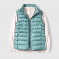 Mia | Damen Steppweste leichte Puffer Vest Women Übergangsjacke in Hellblau
