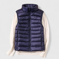 Mia | Damen Steppweste leichte Puffer Vest Women Übergangsjacke in Marineblau