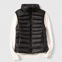 Mia | Damen Steppweste leichte Puffer Vest Women Übergangsjacke in Schwarz