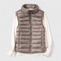Mia | Damen Steppweste leichte Puffer Vest Women Übergangsjacke in Khaki