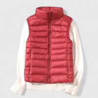 Mia | Damen Steppweste leichte Puffer Vest Women Übergangsjacke in Rot