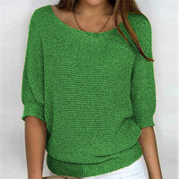 Lena | Damen Strickpullover Lässiger Oversize-Sweater mit Fledermausärmeln in Grün