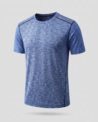 Damen T-Shirt mit kurzem Arm und Rundhalsausschnitt in Blau