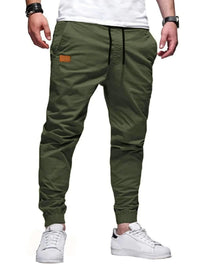 Finn | Gerade Casual-Hose mit Stretch (1+1 Gratis) in Dunkelgrün