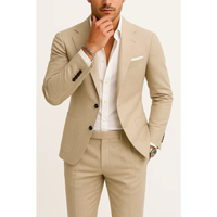 David | Herren Freizeit Anzug im Modernen Design in Beige