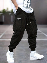 Daxton | Herren Cargo Jogger Hose mit Cargotaschen in Schwarz