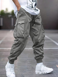 Daxton | Herren Cargo Jogger Hose mit Cargotaschen in Grau