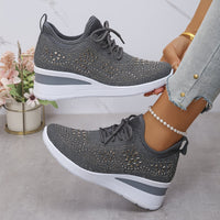 Avelin | Damen Sneaker Stilvoll Modern Urban Alltag Trend Casual in Grau
