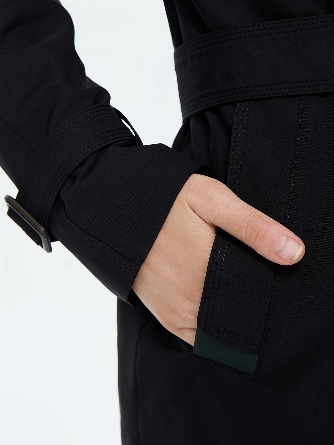 Gracey | Doppelreihiger Damen-Trenchcoat mit verstellbarem Gürtel und Epauletten