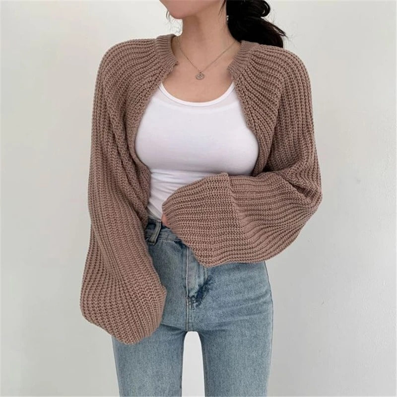 Henriette - Schicker Strickcardigan mit Offener Front für Frauen