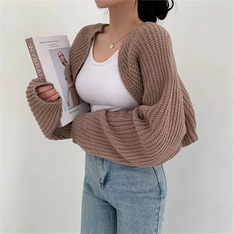 Henriette - Schicker Strickcardigan mit Offener Front für Frauen