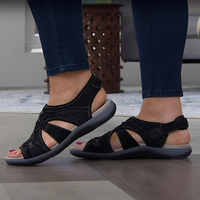 Shynna | Damen Sommersandalen Elegant Feminin Modern Leicht Komfort in Schwarz