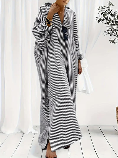 Gestreiftes Maxikleid für Damen