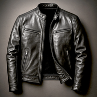 Dominik | Herren Vintage Lederjacke Zeitlos in Schwarz
