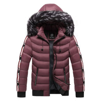 Bergjacke mit Pelzkapuze - ROMMEL in Rot