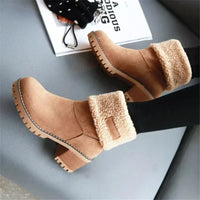 Isa | Elegante und Warme Leder-Schneestiefel in Braun
