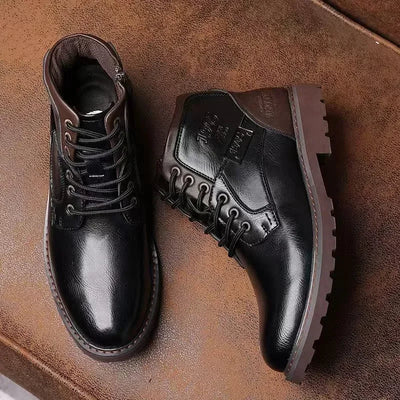 Logan | Robuste Herren-Stiefeletten aus Leder mit Strapazierfähiger Sohle
