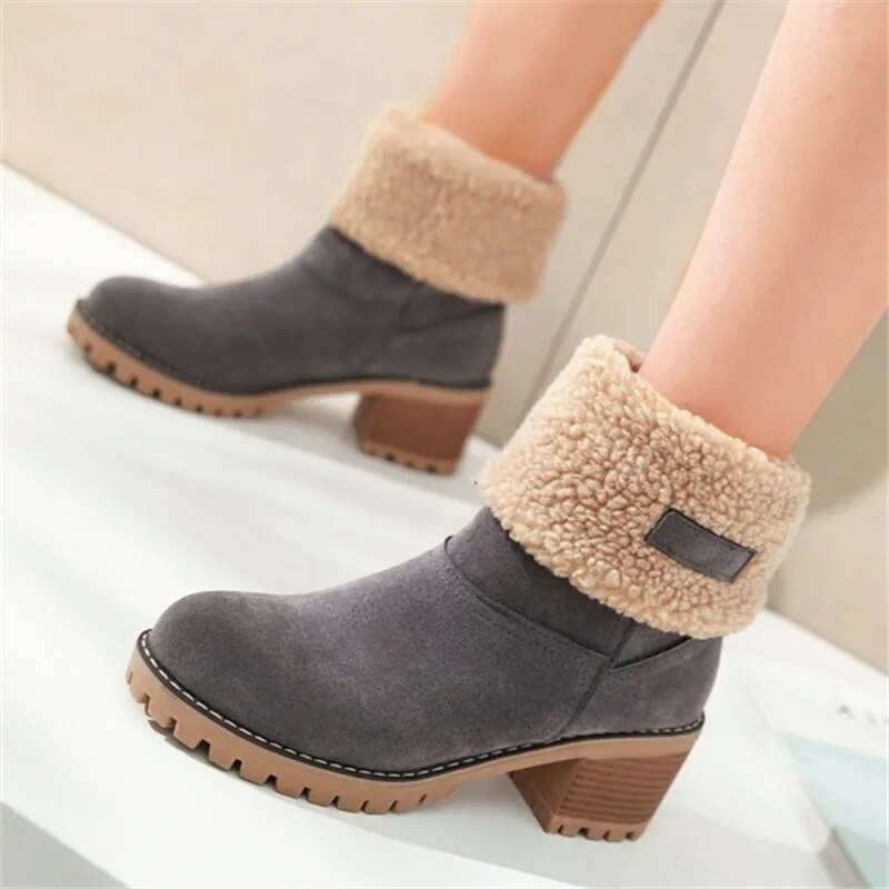 Bequeme Winter Knöchelstiefel mit Wollfutter für Damen | Ideal für das tägliche Tragen