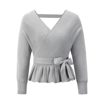 Cineca | Eleganter Wickelpullover mit Bindegürtel