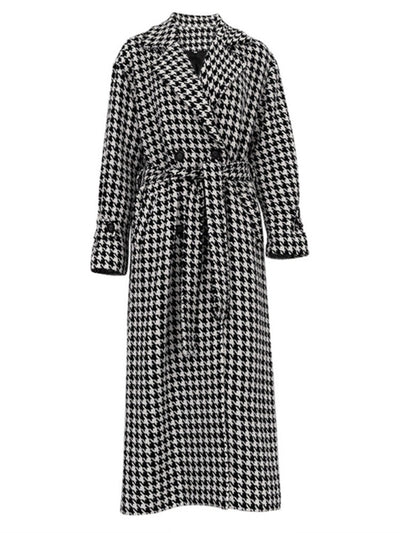 Damen Trenchcoat im Glencheck-Muster