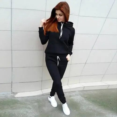 Retro Eleganter Bequemer Jogginganzug mit Kapuze für Damen | Ideal für den Sommer