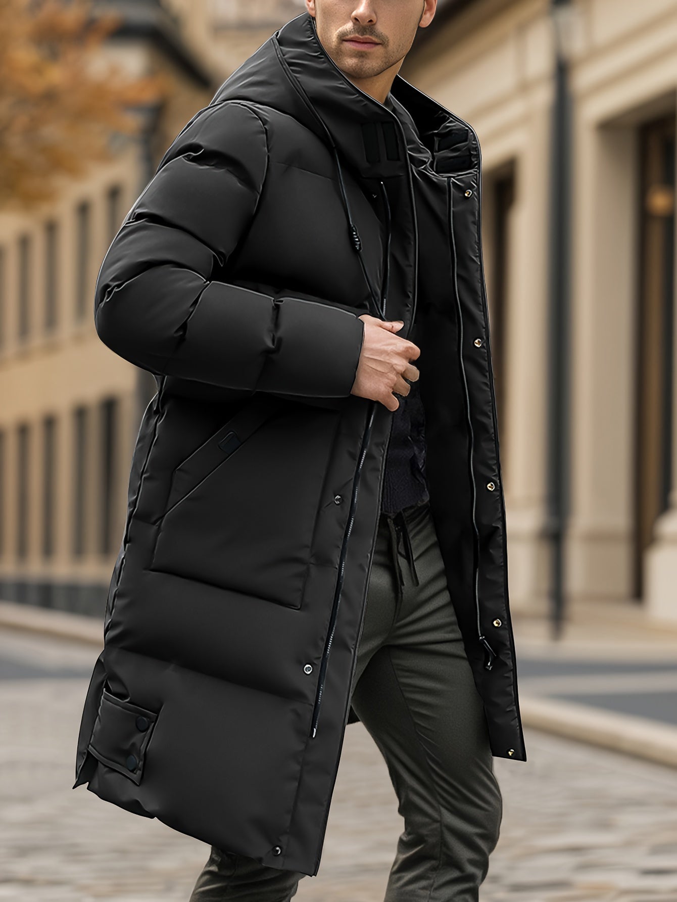 Warme Verdickte Mittel-Lange Daunen Winterjacke für Herren | Ideal für den Winter
