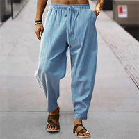 Titus - Bequeme Hose mit Kordelzug in Hellblau