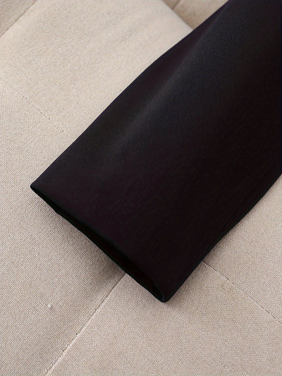 Eleganter Uni-Zweiteiler mit Doppelreiher in Schwarz für Damen | Ideal für das tägliche Tragen