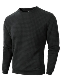 Beckham | Bohemian Plaid Langarm Pullover in Schwarz