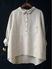 Vega | Oversized Leinen-Bluse in Weiß