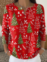 Nocchi – Weihnachts Pullover Mit Knöpfen in Rot