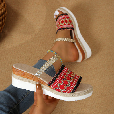 Holly | Elegante Sandalen mit Wellenmuster für Damen