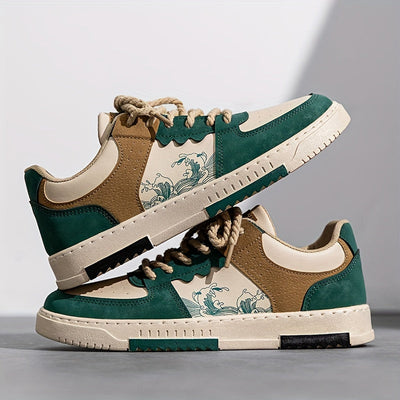 Herren Stilvolle Retro-Schnürsneaker mit Hoher Sohle | Ideal für das tägliche Tragen