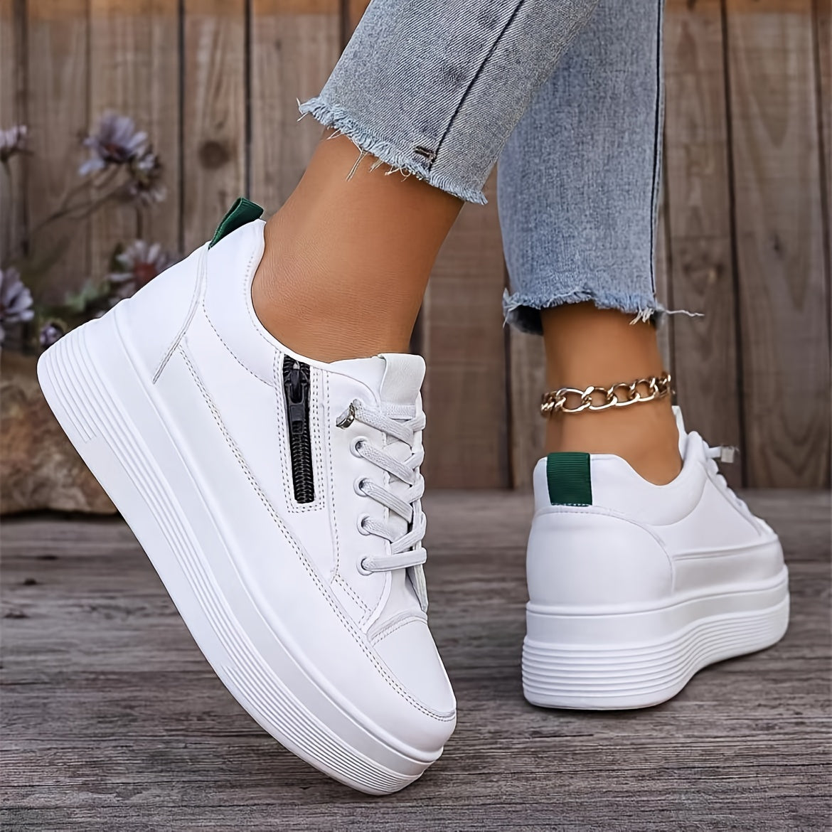 Stilvolle Einfarbige Sneaker für Damen | Ideal für jeden Tag