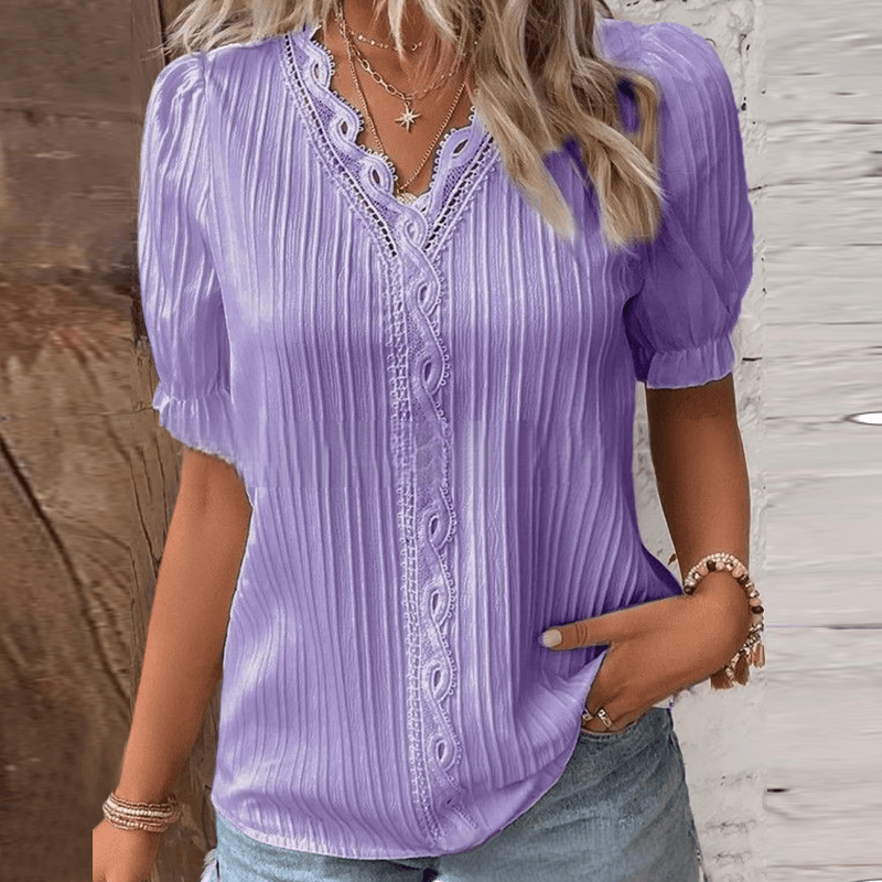 Artemia® | Elegante Bluse mit V-Ausschnitt und Spitze