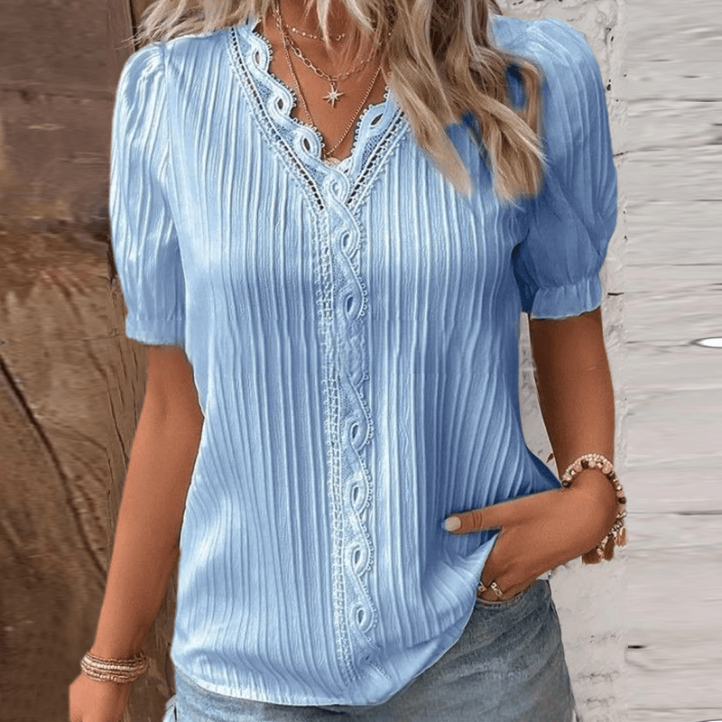 Artemia® | Elegante Bluse mit V-Ausschnitt und Spitze