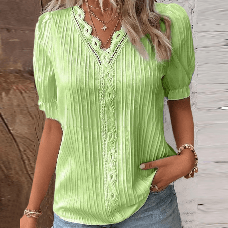 Artemia® | Elegante Bluse mit V-Ausschnitt und Spitze