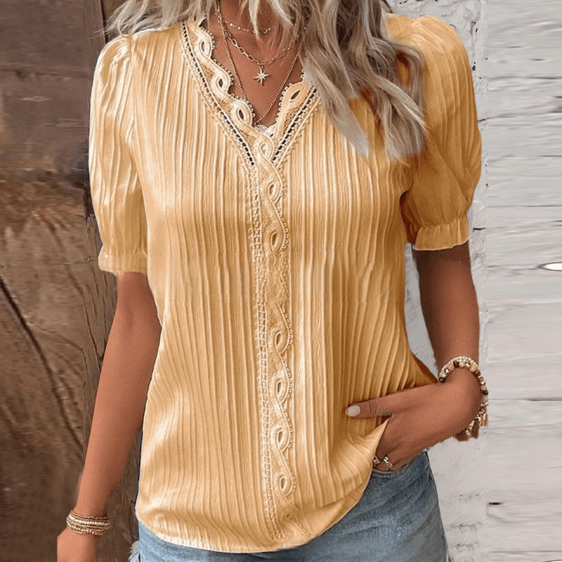Artemia® | Elegante Bluse mit V-Ausschnitt und Spitze