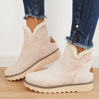 Elfriede | Moderne Plateau Stiefeletten in Khaki
